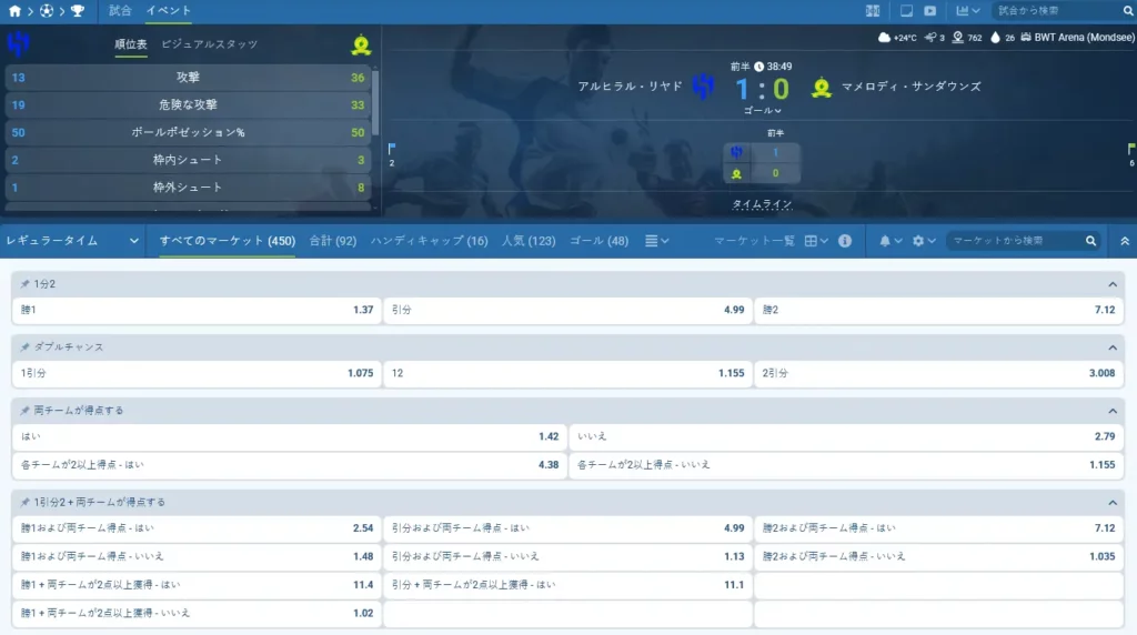 1xBetデモベッティング