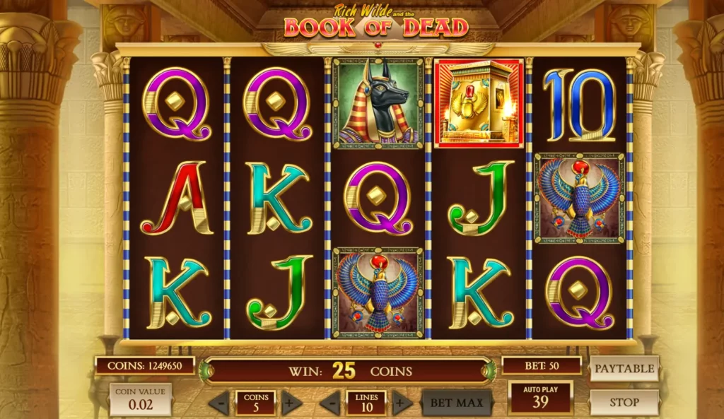 Book of Dead ゲームプレイ