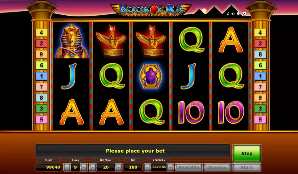Book of Ra ゲームプレイ