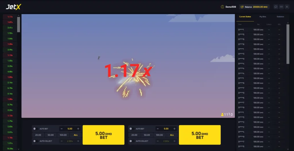 JetX 試合終了