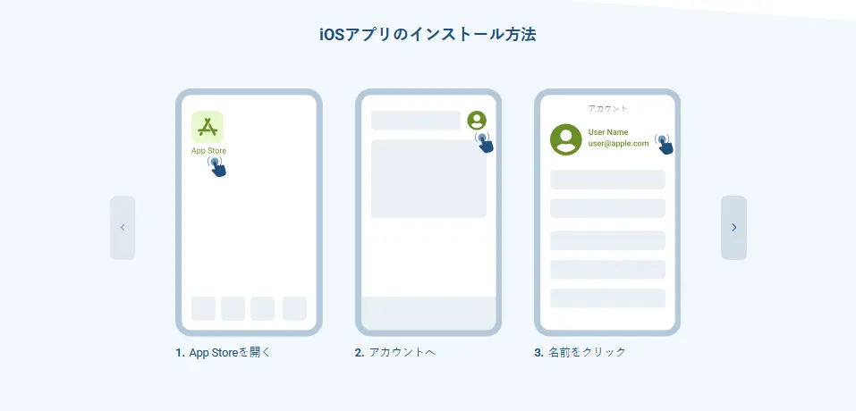 iOSアプリのダウンロードは最初のステップです