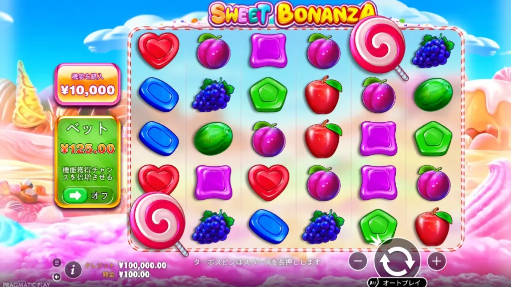 スイートボナンザのゲームフィールド