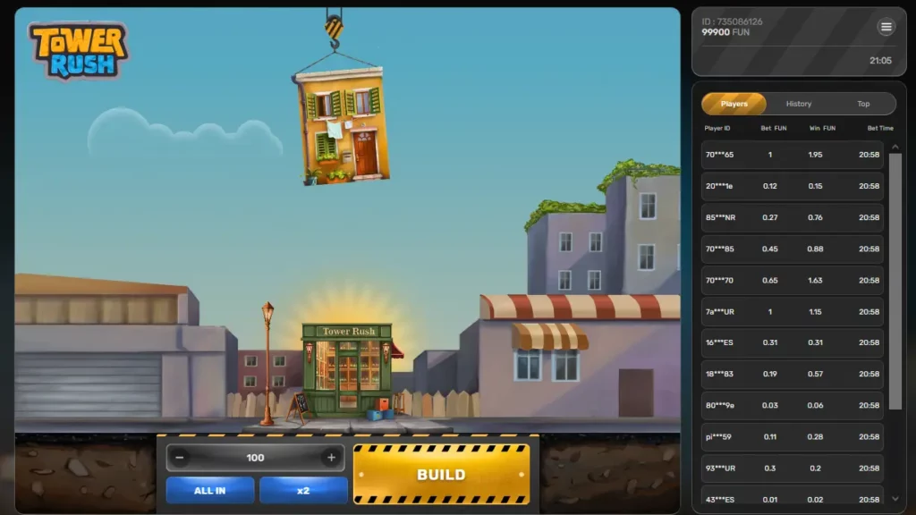タワーラッシュ ゲーム開始